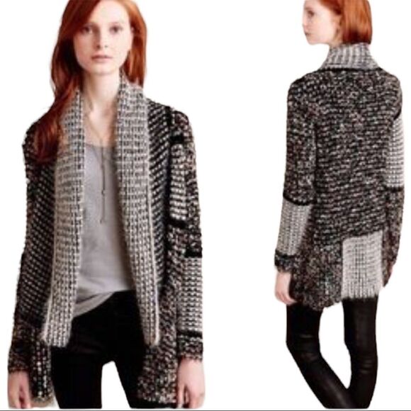 𝅺dor Dor Couture Shawled Confetti Fuzzy Cardigan Sz S - Picture 1 of 13